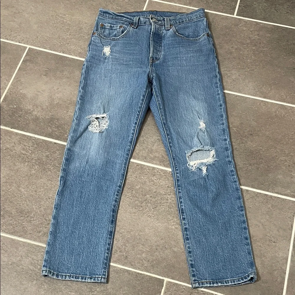 Levi’s 501® ORIGINAL CROPPED JEANS size 27X26 - Picture 2 of 14